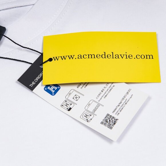 Acme De La Vie White Short-Sleeved T-Shirt With Front And Back Letter Print - Picture 5 of 10